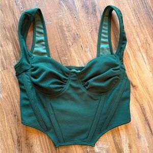 Women’s Forest Green Bustier Top